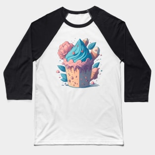 ice cream graffiti illustration Baseball T-Shirt